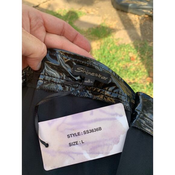 Shinestar NWT Women's Black Patton Mini Skirt - Sz Large - Picture 7 of 8